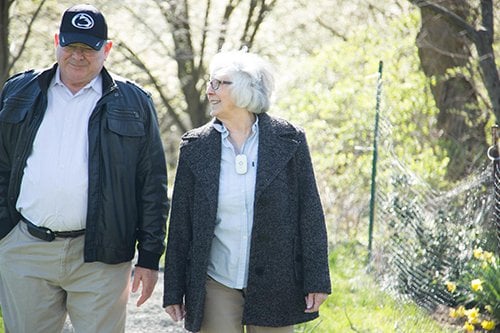 Senior Couple Using Medical Guardian Mobile Device