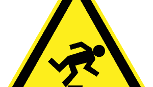 fall detection warning, caution symbol