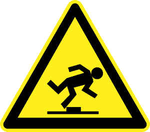 fall detection warning, caution symbol